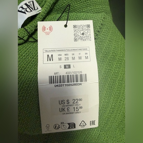 Zara Green Knit Tank Top - Picture 4 of 4